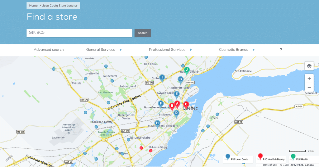 Jean Coutu store locator