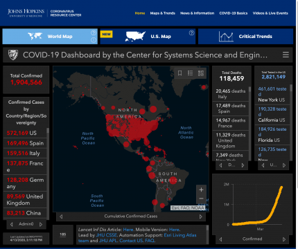 COVID-19 Map - Johns Hopkins Coronavirus Resource Center-Square